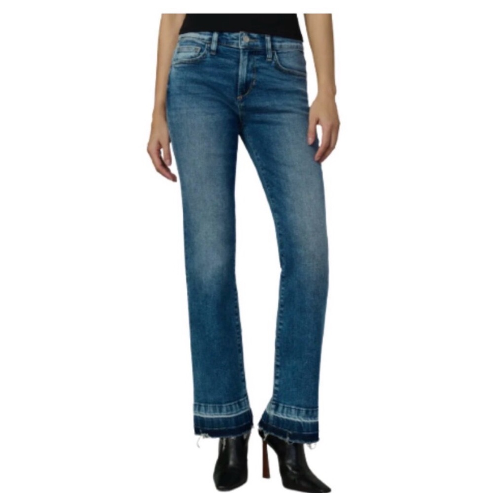 Joe’s Jeans Fly Away Mid Rise Distressed Raw Hem Bootcut Jeans - Medium Wash